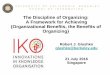 The Discipline of Organizing: A Framework for Achieving ... · The Discipline of Organizing: A Framework for Achieving {Organizational Benefits, the Benefits of ... or Business Information