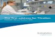 The first address for Titration - YSI Library/Documents/Specification Sheets... · The first address for Titration. Selection table titration – piston burettes TITRONIC ... Redox