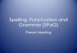 Spelling, Punctuation and Grammar (SPaG)€¦ · playing games related to different SPaG objectives. Title: Spelling, Punctuation and Grammar (SPaG) Author: Sheffield Schools Created