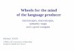 Wheels for the mind of the language producer - CNR · Wheels for the mind ! of the language producer. ... Motivation for speaking ... manner RUN FAST...Verb + Adverb