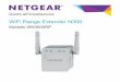 N300 WiFi Range Extender Installation Guide Per iniziare Il WiFi Range Extender di NETGEAR aumenta la distanza di una rete WiFi tramite il potenziamento del segnale WiFi esistente