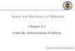 Mechanics of Materials - University of Pittsburghqiw4/Academic/ENGR0135/Chapter4-3.pdfStatics and Mechanics of Materials Statically Indeterminate Problems Chapter 4-3 Department of