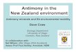 Antimony in the New Zealand environment - … in the New Zealand environment Dave Craw Geology Department University ofOtago Dunedin, New Zealand Antimony minerals and Sb environmental