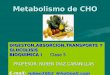 Metabolismo de CHO - …sabe618093a56776c.jimcontent.com/download/version/1382997636/... · Metabolismo de CHO DIGESTON,ABSORCION ... CARBOHIDRATOS DE INTERÉS BIOLÓGICO ... ETAPAS