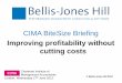 CIMA BiteSize Briefing - Bellis Jones Hill - June... · CIMA BiteSize Briefing ... © Bellis-Jones Hill 2012 Agenda Improving profitability without cutting costs ... Make vs. buy