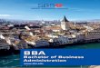 Bachelor of Business Administration - BBA MBA EMBA · PDF fileAdministration (BBA) is a full-time, 180 ECTS program that is ... thesis, on a business-rela ed t subject of the studens