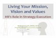 Living Your Mission, Vision and Valuesmd.shrm.org/sites/md.shrm.org/files/M Couch - HRs Role in Strategy...Living Your Mission, Vision and Values ... Market Value Solutions Mission-Critical