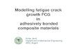 Modelling fatigue crack growth FCG in adhesively … • Investigate the mechanical behaviour under fatigue loading, of adhesively bonded composite materials. • Based on the state
