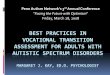Best Practices in Vocational Transition Assessment for … ·  · 2011-07-26Clerical speed/accuracy Writing ... IDEA Definition: ... Best Practices in Vocational Transition Assessment
