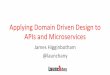 Applying Domain Driven Design to APIs and Microservicesschd.ws/hosted_files/apiworld2016/dc/Designing APIs Microservices... · Applying Domain Driven Design to APIs and Microservices