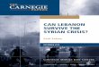 Can LEBanon SuRvivE thE SyRian CRiSiS? | Can Lebanon Survive the Syrian Crisis? Recommendations for Lebanon Build up the Lebanese army and Internal Security Forces. These forces are