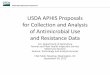 USDA APHIS Proposals for Collection and Analysis of ... · USDA APHIS Proposals for Collection and Analysis of Antimicrobial Use and Resistance Data U.S. Department of Agriculture