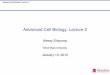 Advanced Cell Biology. Lecture 2 - Materials of A. Shipunovashipunov.info/shipunov/school/biol_250/2011_2012/lec... ·  · 2012-01-18Advanced Cell Biology. Lecture 2 Advanced Cell