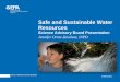 Safe and Sustainable Water Resources the American Society of Civil Engineers ... facing our Nation’s water ... Safe and Sustainable Water Resources 