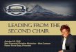 Leading from the Second Chair - New Covnewcov.org/.../LS16-Leading-from-the-Second-Chair.pdf · Leading from the Second Chair October 6-8, ... • 21 Irrefutable Laws of Leadership
