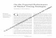 On the Expected Performance of Market Timing Strategies · On the Expected Performance of Market Timing Strategies ... IR can be reduced by volatility weighting ... , which is a function