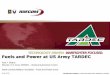 Fuels and Power at US Army TARDEC - NC Military … (NAC) Chartered by Secretary of the Army 21 June 1993 “Leveraging Opportunities to Fill Technology Gaps.” “Accelerating the