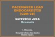 Pacemaker lead endocarditis - EuroValve congresseurovalvecongress.com/archivesite/www/2016/pdf/presentations-2016/... · •CIED infection seems to be raising out of ... on a case-by-case