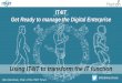 Using IT4IT to transform the IT function - BAEA Get Ready to manage the Digital Enterprise Using IT4IT to transform the IT function Rob Akershoek, Chair of the IT4IT Forum @RobAkershoek