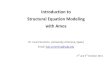 Introduction to Structural Equation Modeling with Amos … · Structural Equation Modeling with Amos ... Confirmatory Factor Analysis ... Factor Analysis: analisis of covariances