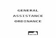 GENERAL ASSISTANCE ORDINANCE · Web viewSection 4.5 – Responsibilities of the Applicant at the Time of Application20 Section 4.6 – Action on Applications21 Written Decision21