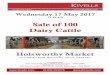 Sale of 100 Dairy Cattle - Kivells · Sale of 100 Dairy Cattle Holsworthy Market ... FIELDSMAN & PRIVATE TREATY SALES: ... 0023 Janeck Darin Elizabeth GP80 UK363704601765