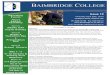 BAIMBRIDGE COLLEGE · School Photo’s. May 1 –3. ... Baimbridge College has entered students in the Australian Mathematics ... cate of Participation or a Proficiency Certificate
