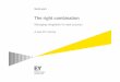 The right combination - EY - United States · The right combination ... respondents focus on integrating front office and key operational functions. ... important professional attribute