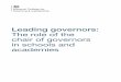 Leading governors: The role of the chair of governors in ... · is with the role of the chair of a board of trustees who works with the chief executive of an organisation but does