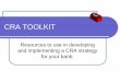 CRA TOOLKIT - FDIC: Federal Deposit Insurance Corporation · CRA TOOLKIT Resources to use in ... NOTE: Public Evaluation Templates and Instructions for Completing ... Definitions