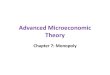 Advanced Microeconomic Theory Microeconomic Theory 38. Welfare Loss of Monopoly • More social costs of monopoly: – Excessive R&D expenditure (patent race)