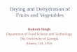 Drying and Dehydration of Fruits and Vegetables and Dehydration of Fruits and Vegetables Rakesh Singh Department of Food Science and Technology The University of Georgia Athens, GA,