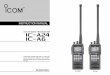 VHF AIR BAND TRANSCEIVER iA24 iA6 - ICOM Canada€¦ ·  · 2008-07-16INSTRUCTION MANUAL iA6 iA24 VHF AIR BAND TRANSCEIVER ... Your Icom radio generates RF electromagnetic energy