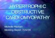 HYPERTROPHIC OBSTRUCTIVE CARDIOMYOPATHY · hypertrophic cardiomyopathy, Evaluation of obstructive ... Nonpharmacological treatment of outflow obstruction in hypertrophic cardiomyopathy