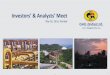 Investors’ & Analysts’ Meet - gailonline.com · Investors’ & Analysts’ Meet May 26, 2016, Mumbai . ... Major sources for domestic gas are ONGC( APM & Non APM), PMT at APM