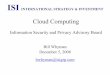 Cloud Computing (Industry Trends) - NIST · Cloud Computing Is the BIG Change In I.T. Cloud infrastructure Cloud applications . Storage Grid Compute Grid. On-Demand Applications 