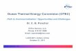 Ocean Thermal Energy Conversion (OTEC) · E3Tec Service, LLC Ocean Thermal Energy Conversion (OTEC) Path to Commercialization: Opportunities and Challenges Dr. C. B. Panchal E3Tec