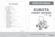OPERATOR'S MANUAL - Kubota Australia Operator's Manual Machine-Forward Movement-Overhead View of Machine ... KUBOTA distributors and dealers will have the most up-to-date information