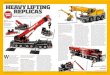CONSTRUCTION EQUIPMENT HEAVY LIFTING REPLICAS · CONSTRUCTION EQUIPMENT HEAVY LIFTING REPLICAS T WO ... ideal crane for industrial installations where it ... Two telescopic booms