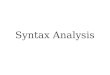 Syntax Analysis - Stanford University We Are Lexical Analysis Syntax Analysis Semantic Analysis IR Generation IR Optimization Code Generation Optimization Source Code Machine Code