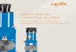 LEWA Micro- metering pumps - LEWA - 펌프, 시스템 및 장비 … ·  · 2017-08-23Oil and gas industry Metering corrosion inhibitors and ... Maximum metering accuracy (at constant
