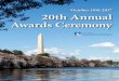 October 19th 2017 20th Annual Awards Ceremony Annual Awards Ceremony October 19th 2017 · ii · CIGIE AwArds – 2017 Order of Events Presentation of Colors and National Anthem Welcoming