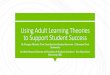 Adult Learning Theories - fhsu.edu vs. Andragogy Goal is to help children: Recognize cause-effective relationships Use informal logic to make analogies & generalizations …