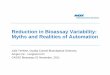Reduction in Bioassay Variability:Reduction in Bioassay ... · Reduction in Bioassay Variability: ... Cell Density and VariabilityCell Density and Variability ... • Adaptation of