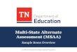 Multi-State Alternate Assessment (MSAA) - TN.gov · Multi-State Alternate Assessment (MSAA) ... real world measurement ... English Language Arts Grade 4 Sample Item 2 Visual