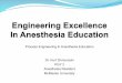 Process Engineering in Anesthesia Education Dr. Kurt ...fhs.mcmaster.ca/.../ProcessEngineeringinAnesthesiaEducation.pdf · Process Engineering in Anesthesia Education ... PGY 2 Anesthesia