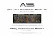 Abby Schoolman Books€¦ · New York Antiquarian Book Fair March 8-11, 2018 Stay tuned for more information on the books listed at the end which will arrive just in time for the