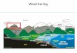 Weathering - UW Oceanography · Mechanical Weathering Exfoliation: Rock breaks apart in layers that are parallel to the earth's surface; as rock is uncovered, it expands (due to the