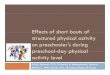 Effects of short bouts of structured physical activity on ... · Effects of short bouts of structured physical activity on preschooler's during preschool-day physical activity level