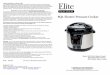8Qt. Electric Pressure Cooker - ecx.images-amazon.comecx.images-amazon.com/images/I/91p41k1RVQS.pdf · Model EPC-808 Elite Platinum® 8Qt. Electric Pressure Cooker ... When the food